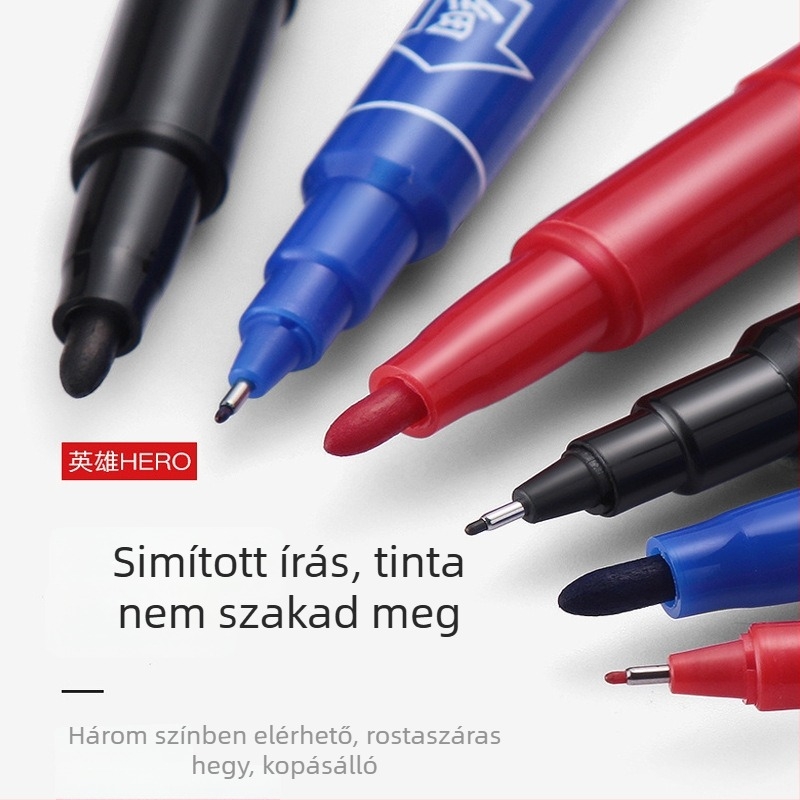 Hero olaj alapú két végű marker gyerekeknek, tartósan ellenáll a fakulásnak, lehet vele vastag és vékony vonalakat készíteni