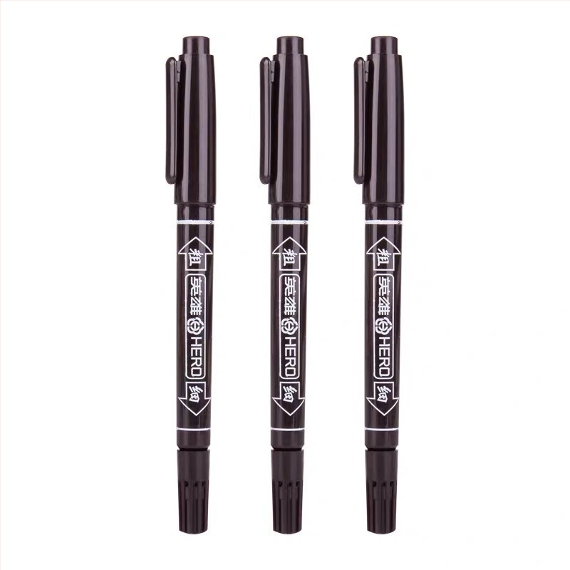 Hero olaj alapú két végű marker gyerekeknek, tartósan ellenáll a fakulásnak, lehet vele vastag és vékony vonalakat készíteni