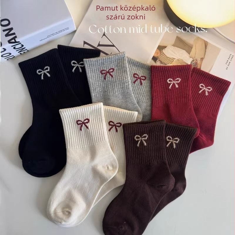 Gyerekeknek pamut zokni középmagas szárú, Cartoon Jacquard mintával, légáteresztő és izzadságfelszívó