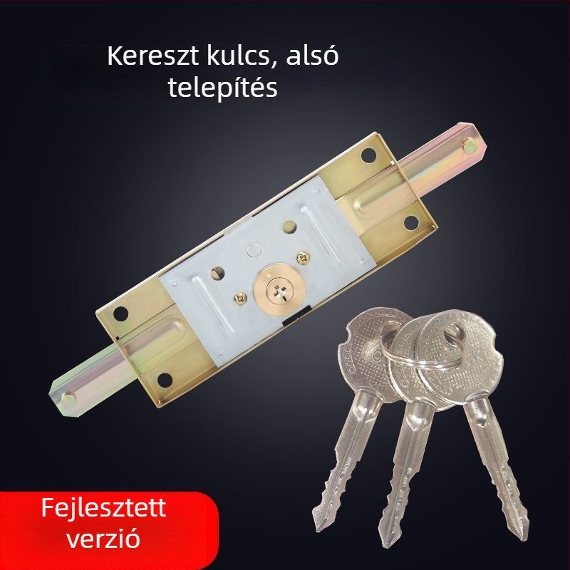 Univerzális redőnyzár, vas + rézmagú, modell Cross/Computer/Moon, középső vagy alsó nyitás, típus: szorítózár