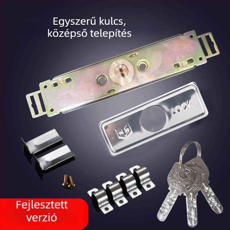 Univerzális redőnyzár, vas + rézmagú, modell Cross/Computer/Moon, középső vagy alsó nyitás, típus: szorítózár