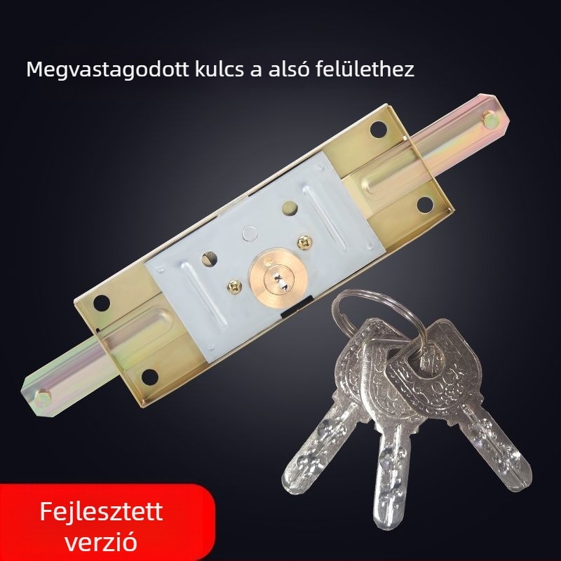 Univerzális redőnyzár, vas + rézmagú, modell Cross/Computer/Moon, középső vagy alsó nyitás, típus: szorítózár