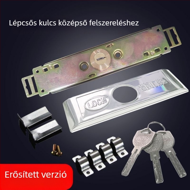 Univerzális redőnyzár, vas + rézmagú, modell Cross/Computer/Moon, középső vagy alsó nyitás, típus: szorítózár