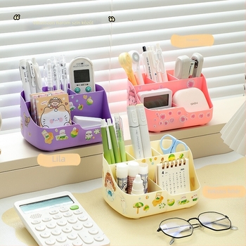 Tolltartó — PP műanyag, 2 L kapacitás, fedél nélküli, modern minimalist asztali rendező