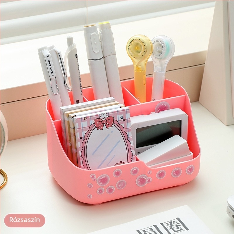 Tolltartó — PP műanyag, 2 L kapacitás, fedél nélküli, modern minimalist asztali rendező