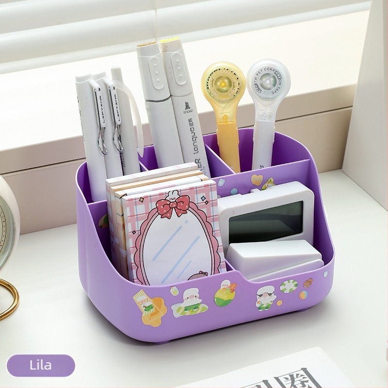 Tolltartó — PP műanyag, 2 L kapacitás, fedél nélküli, modern minimalist asztali rendező