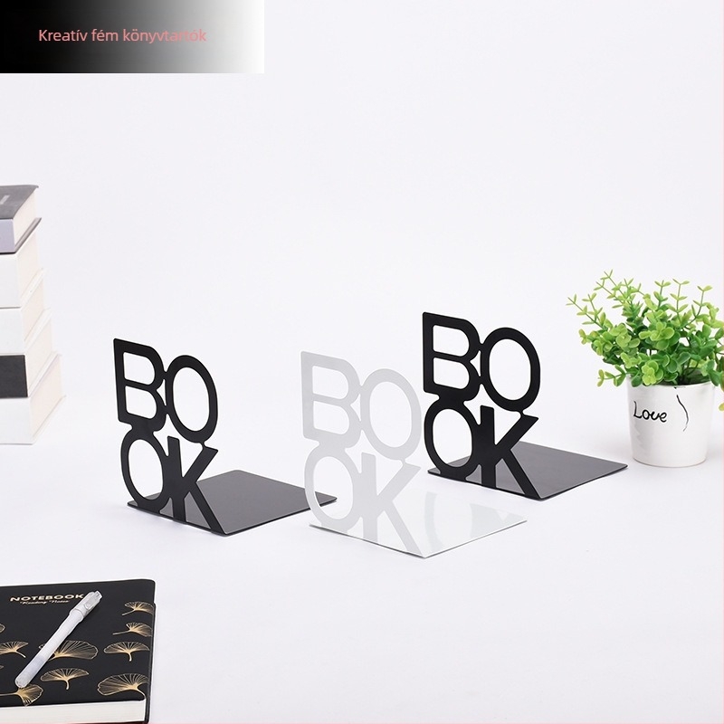 Fém könyvállvány irodai és iskolai használatra – Modell 2013, Anyag: Fém, Nettó súly: 140 g, Csomagolás: 24 db/karton