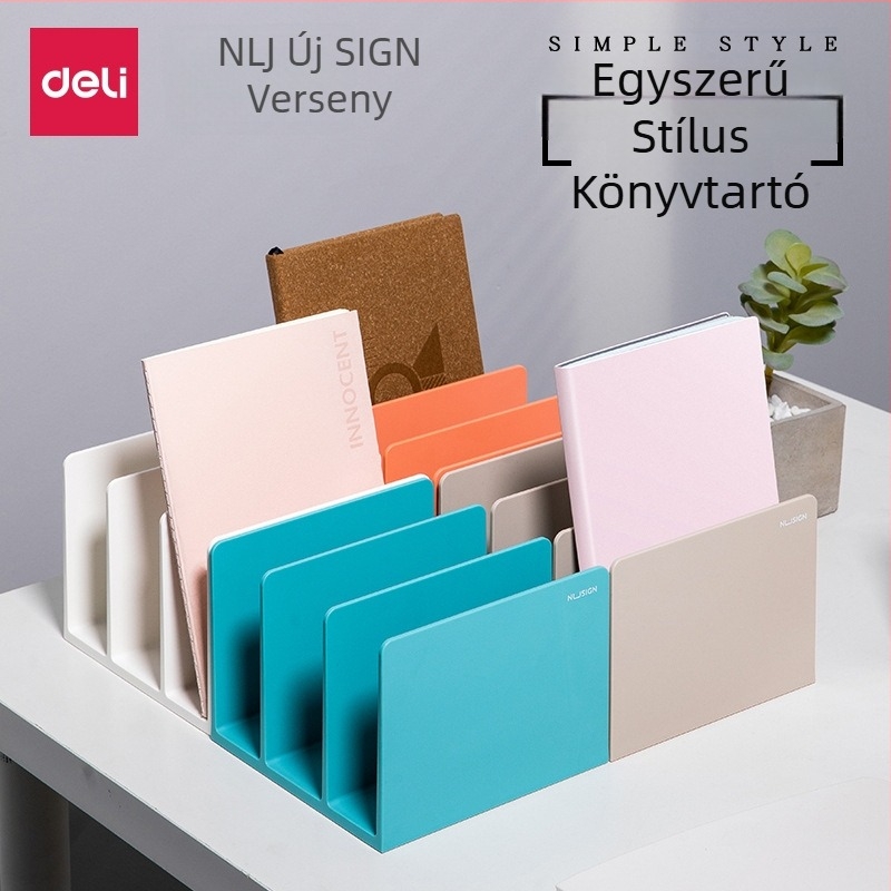 NS006 Műanyag Könyvtartó Klippel, Skandináv Minimalista Irodai Rendező