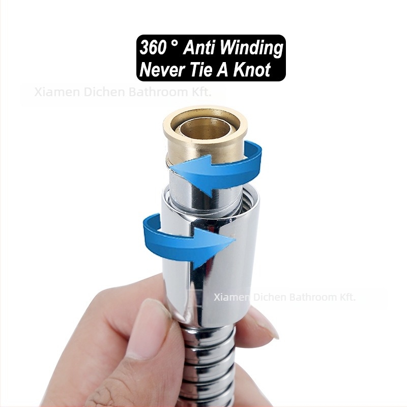 Zuhanycső DCR-2303-16, rozsdamentes acél test és sárgaréz csatlakozók, EPDM belső cső, G1/2 csatlakozás, 4-portos, működési hőmérséklet 0-100°C