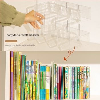 Asztali könyvtartó szeparátorokkal, műanyag, modell 38011215 (Modell: 38011215, Anyag: Műanyag, Importált: Nem, IP engedély: Nem)