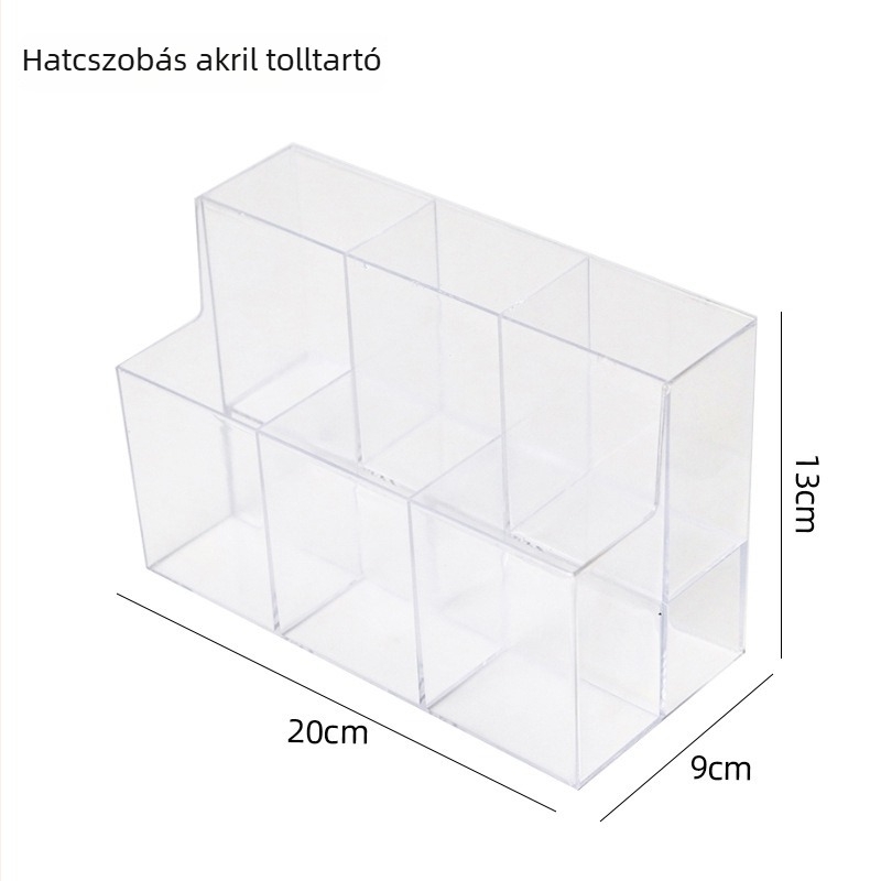 Írószerszám-tartó asztali rendező, műanyag, négyzet alakú, modell 9390, Shengwang