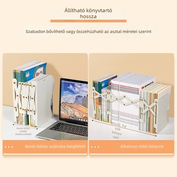 Teleszkópos fémből készült könyvállvány, asztali használatra, diákoknak