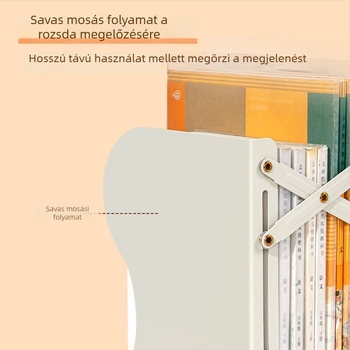 Teleszkópos fémből készült könyvállvány, asztali használatra, diákoknak