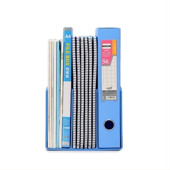 Háromszintes könyv- és fájlállvány, műanyag asztali rendszerező Hua Jie H988