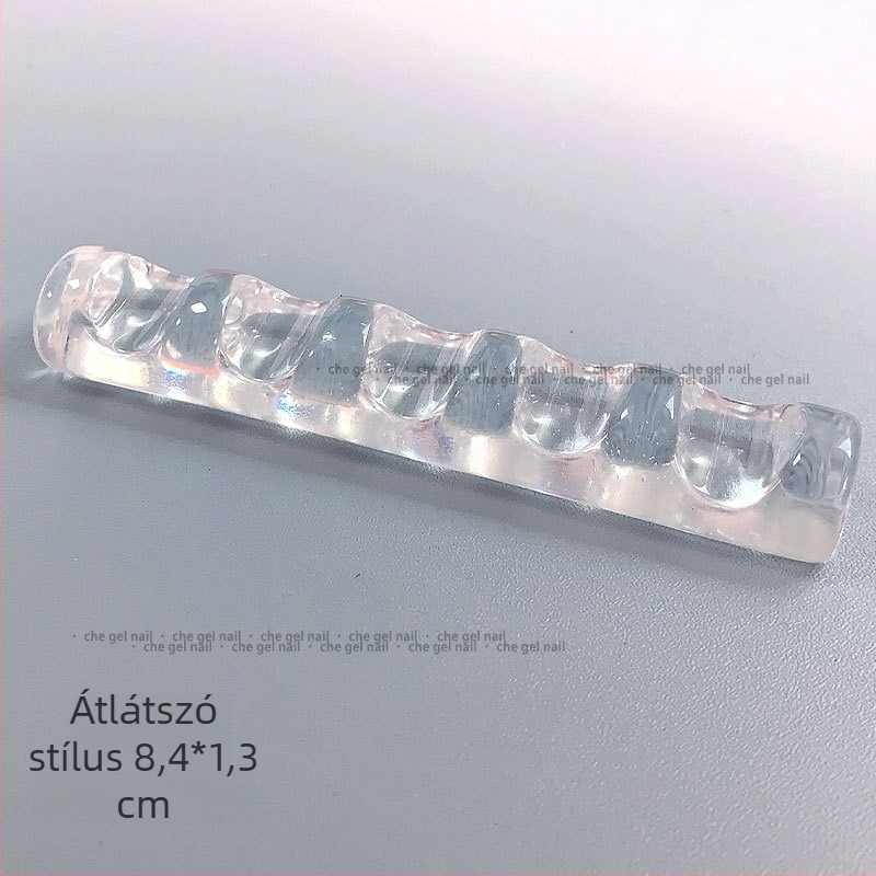 Japán stílusú műgyanta körömdíszítő tartó, vastított és szélesebb kivitelben, 5 rekeszes kristálycsík-tároló; Márka: che gel; Nettó tartalom: 0.5; Licencelt privát címke: Igen