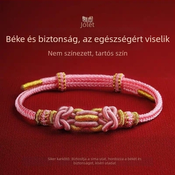 Kézzel kötött zsinór karkötő, etnikus stílus, uniszex, 2025 nyári megjelenés