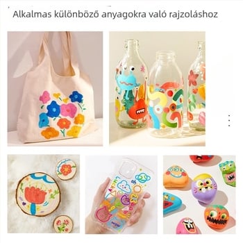 Vízalapú marker tollak nagy kapacitással és puha heggyel — óvodai művészethez — Firewo