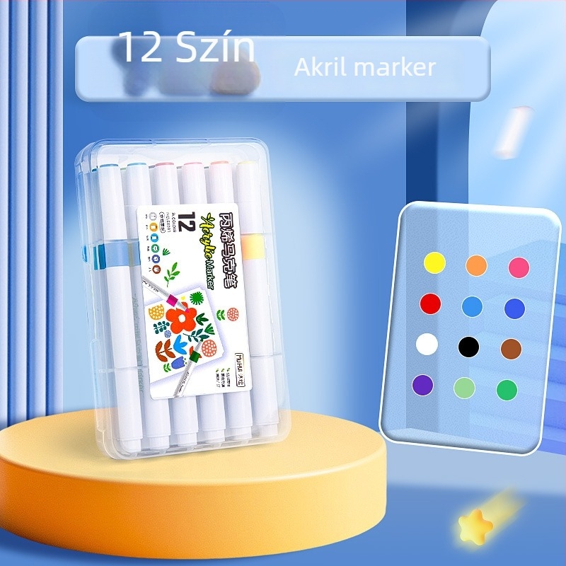 Dehong Akril Marker Tollak Diákoknak, Fedő és Keverhető, Vízalapú