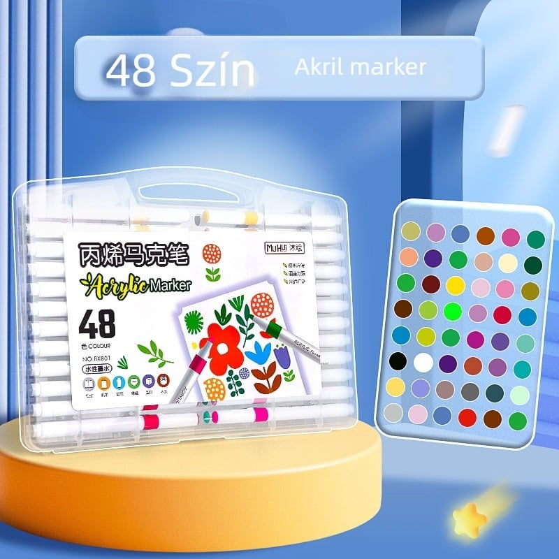 Dehong Akril Marker Tollak Diákoknak, Fedő és Keverhető, Vízalapú