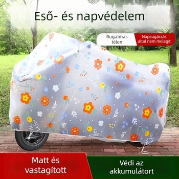 Elektromos járművédő huzat - vastagított, átlátszó, rajzfilm-stílusú, vízálló