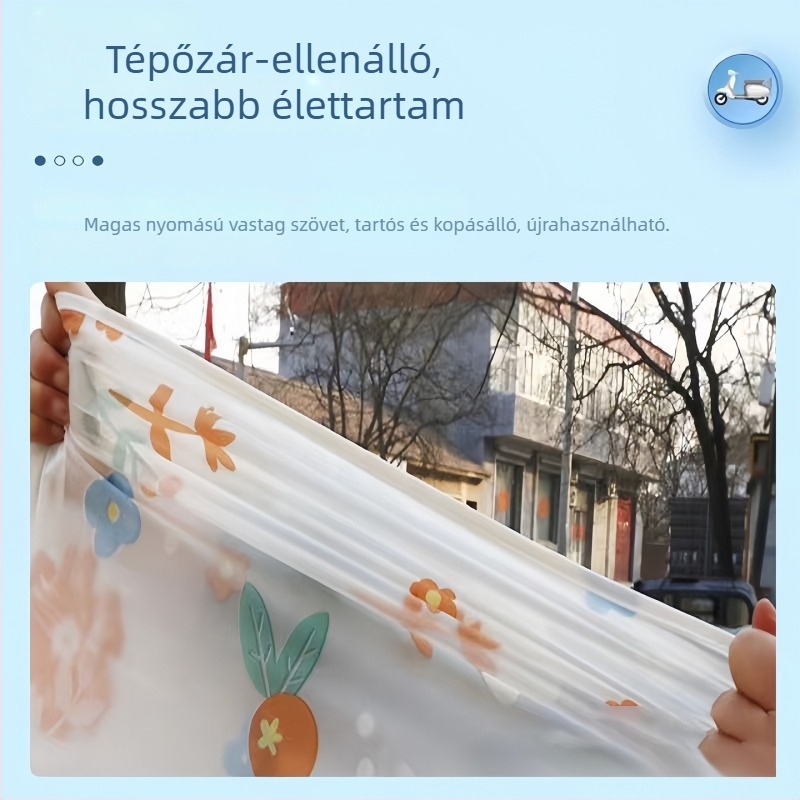 Elektromos járművédő huzat - vastagított, átlátszó, rajzfilm-stílusú, vízálló