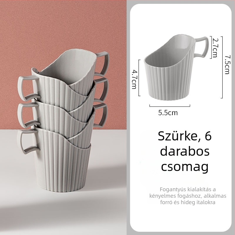 Defu műanyag pohártartó, kínai stílus, egyszerű dizájn, hőszigetelő, 96 darabos csomag