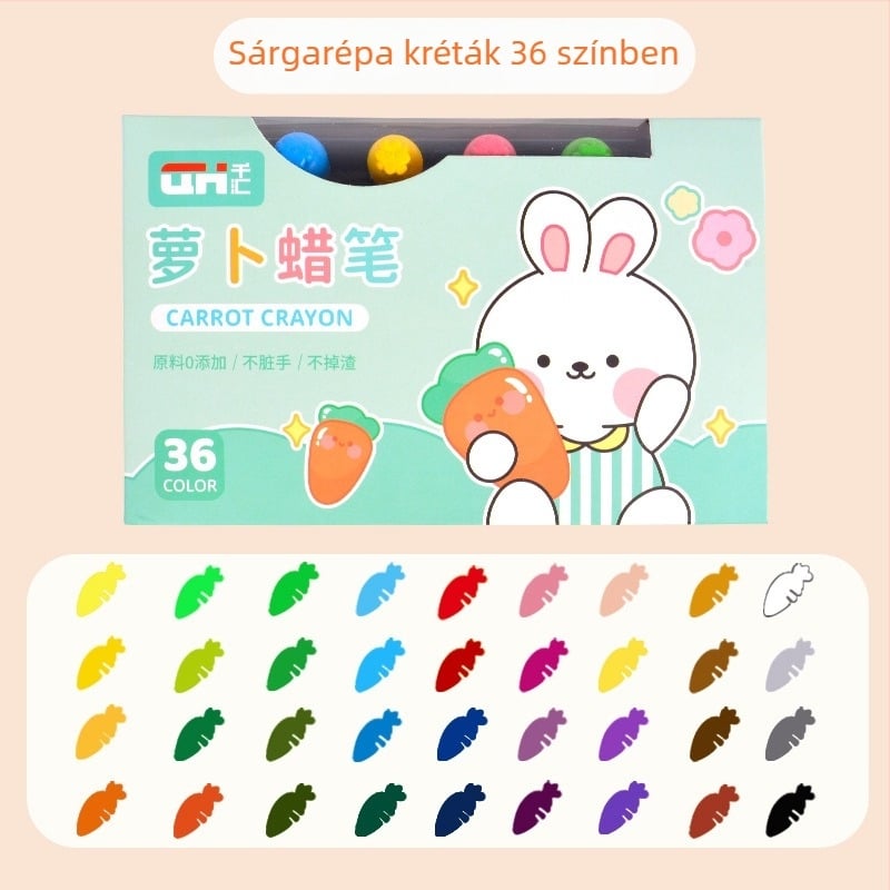 Radish viaszos ceruza készlet gyerekeknek – kerek hegy, LBLB sorozat, tálcás tok, 330 g