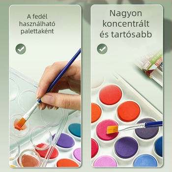 Deli ásványi pigment akvarellfesték készlet, dobozos kivitel kezdőknek és gyerekeknek