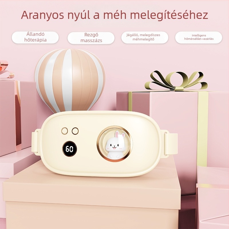 Deréktáji melegítő öv USB-s tápegységgel, grafén infravörös terápia, infravörös fizioterápia, modell ngb01, hőmérséklet 45–60°C