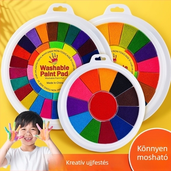 Ujjnyomtató tintapárna – Reverse márka, akvarell készlet, 24 darabos doboz, ajándékba megfelelő, IP engedély: Nincs