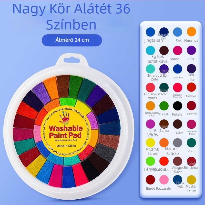 Ujjnyomtató tintapárna – Reverse márka, akvarell készlet, 24 darabos doboz, ajándékba megfelelő, IP engedély: Nincs