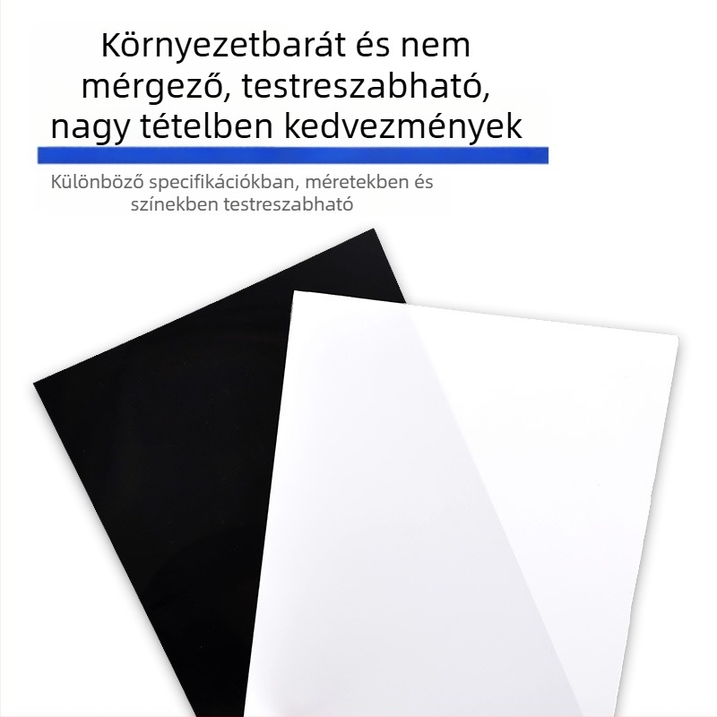 Fényes PVC tábla áttetsző PET filmmel, lángálló PC szilárd panel, vágás igény szerint