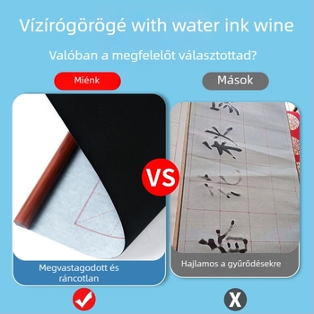 Kaligráfia gyakorlókészlet - vízírás sorozat, nem szőtt anyagból, hordozható tároló tekercs, tartalmaz ecsetet és tinta tálat
