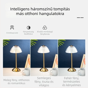 Éjszakai fény – modern minimalista stílus, akril lámpaernyő, érintéses kapcsoló, beépített akkumulátor