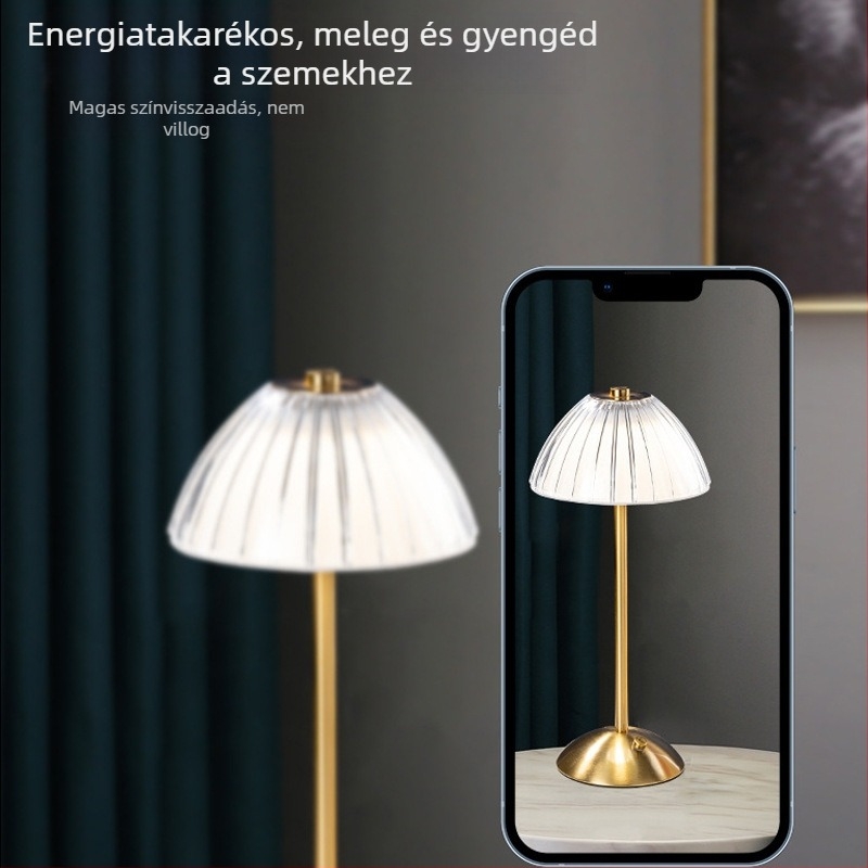 Éjszakai fény – modern minimalista stílus, akril lámpaernyő, érintéses kapcsoló, beépített akkumulátor