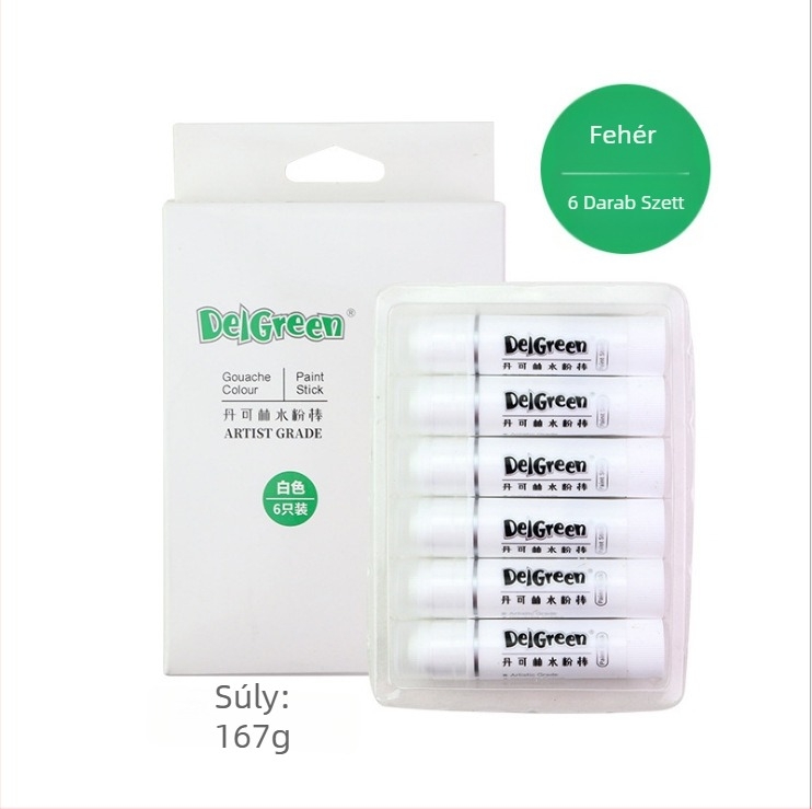 Gyerekeknek szóló szilárd gouache stick – vízoldható, forgó, dobozos csomagolás, ajándékhoz megfelelő a Deigreen/Dancolin