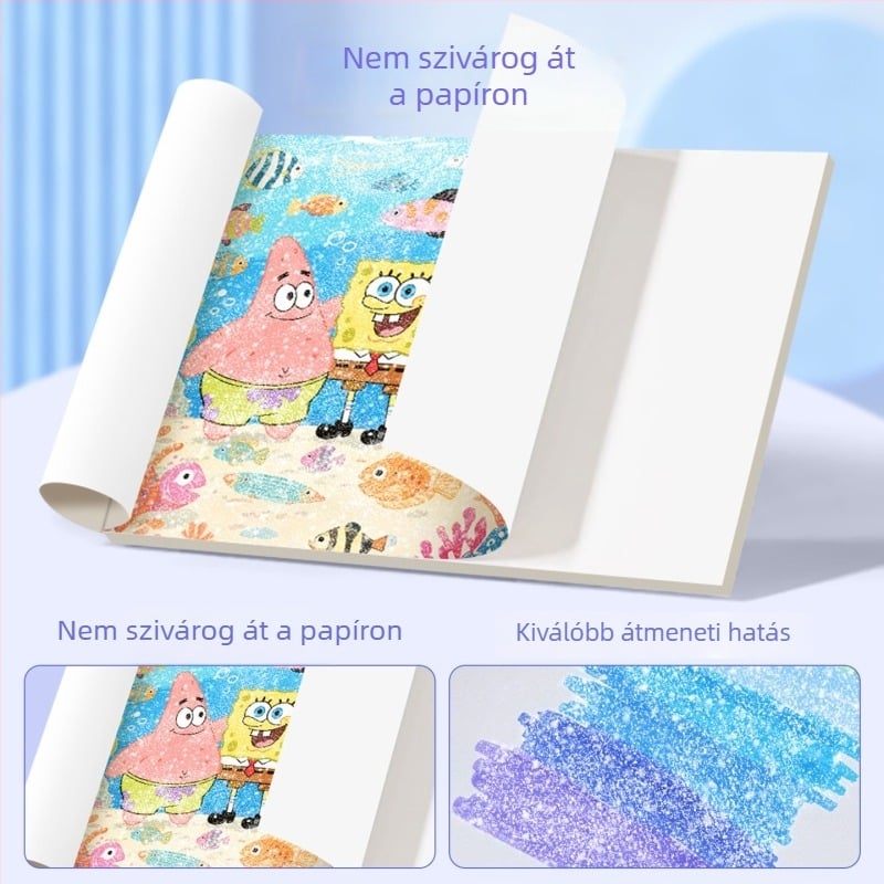 True Color Csillogó markerek – lágy hegy, vízbázisú, nem toxikus, gyermekbarát, fluoreszkáló