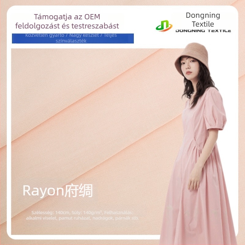 Pamut poplin anyag jacquard szövésű, 120 g/m², tavasz–nyárra