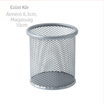 Írótartó asztali rendező – fémháló, kör alakú, modell 9172a, márka Qiwang