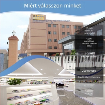 Keji K-511 műanyag asztali tolltartó, négyzet alakú, átlátszó multifunkcionális irodai rendező ferde behelyezéssel
