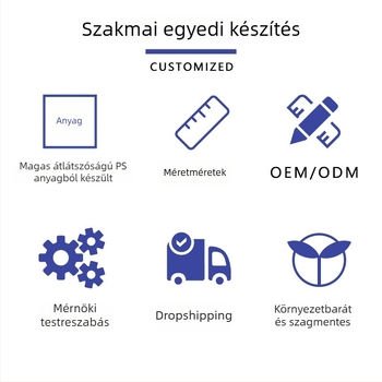 Keji K-511 műanyag asztali tolltartó, négyzet alakú, átlátszó multifunkcionális irodai rendező ferde behelyezéssel