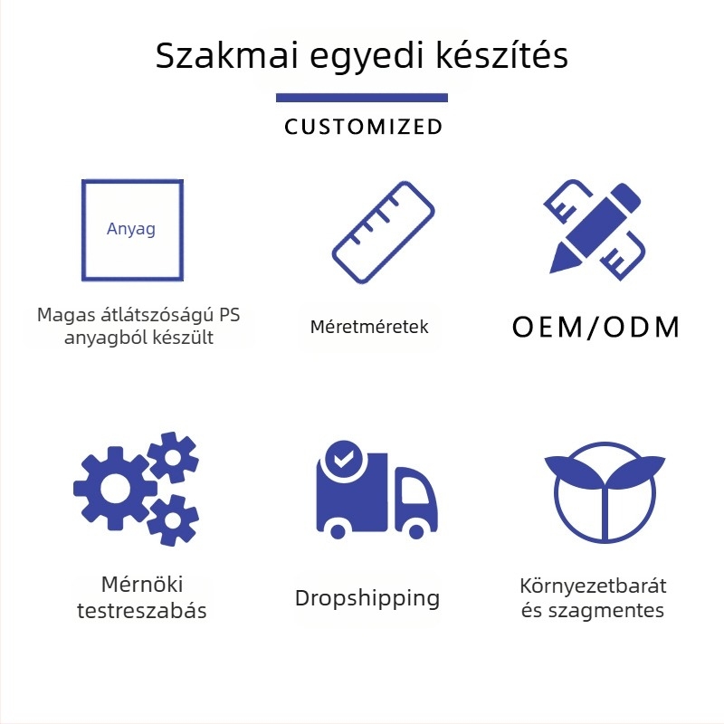Keji K-511 műanyag asztali tolltartó, négyzet alakú, átlátszó multifunkcionális irodai rendező ferde behelyezéssel