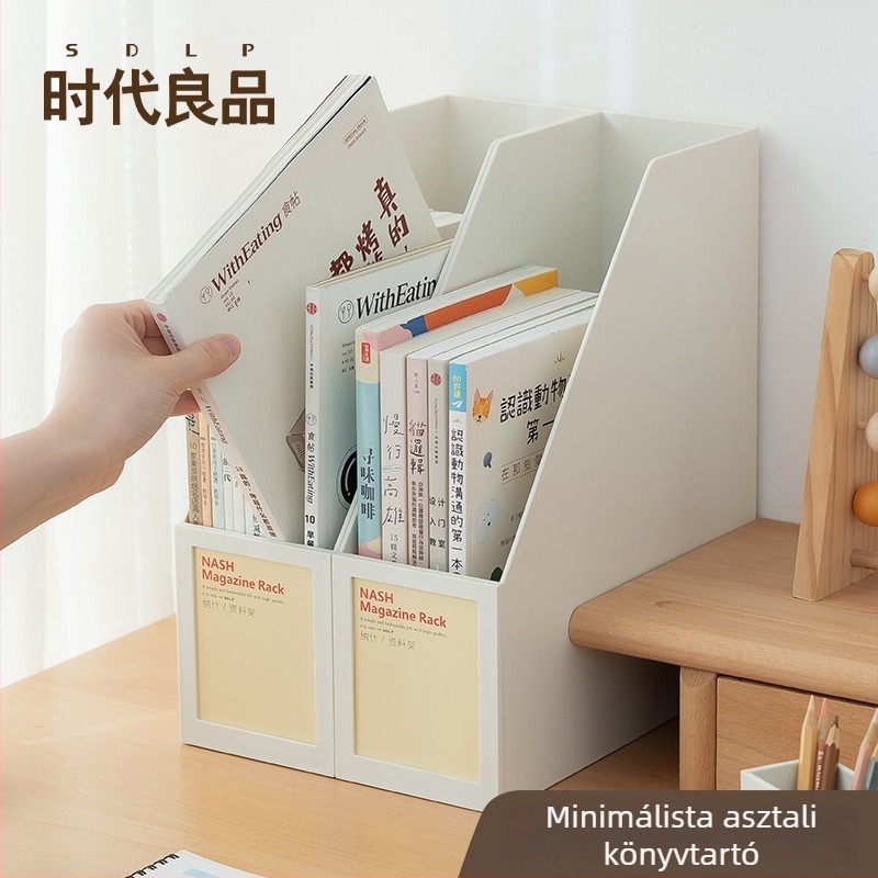 Műanyag irodai könyvtartó az asztalra, A4 fájlok rendezője, modell SD-2330, 24 db/csomag
