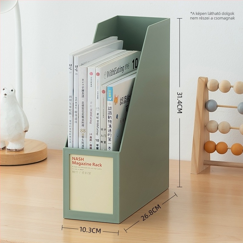 Műanyag irodai könyvtartó az asztalra, A4 fájlok rendezője, modell SD-2330, 24 db/csomag