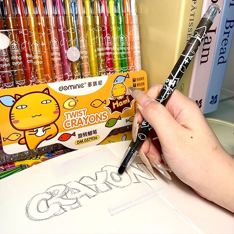 Viaszos krétaszett, 36 szín, mosható gyerekeknek, modell 0579, sorozat 0579, műanyag ház, márka Believe in harmony