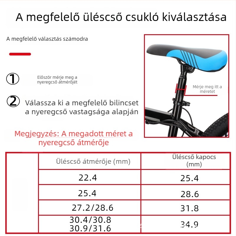 Fengen alumíniumötvözetű kerékpár nyeregcső rögzítő gyorskioldó, uniszex, testreszabható