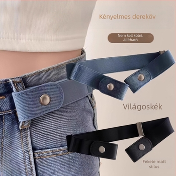 Állítható láthatatlan farmer öv — műbőr, kattintós csattal záródó, 2–4 cm szélesség, 2024 nyári kiadás