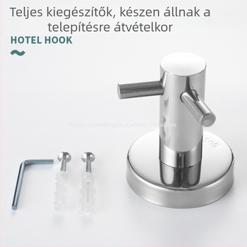 SUS304 rozsdamentes acélból készült ruhakapocs, modell tükör, fényes felület, szállodai használatra