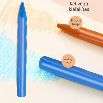 Műanyag viaszos kréták rajzoláshoz — Qianhui ddlb, Non-dirty Hand sorozat, hengeres csomagolás, mosható