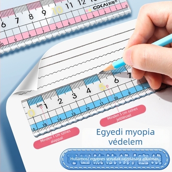 Rövidlátás elleni vonalzó, modell K-7015-p, műanyag, 12 g, logó nélküli